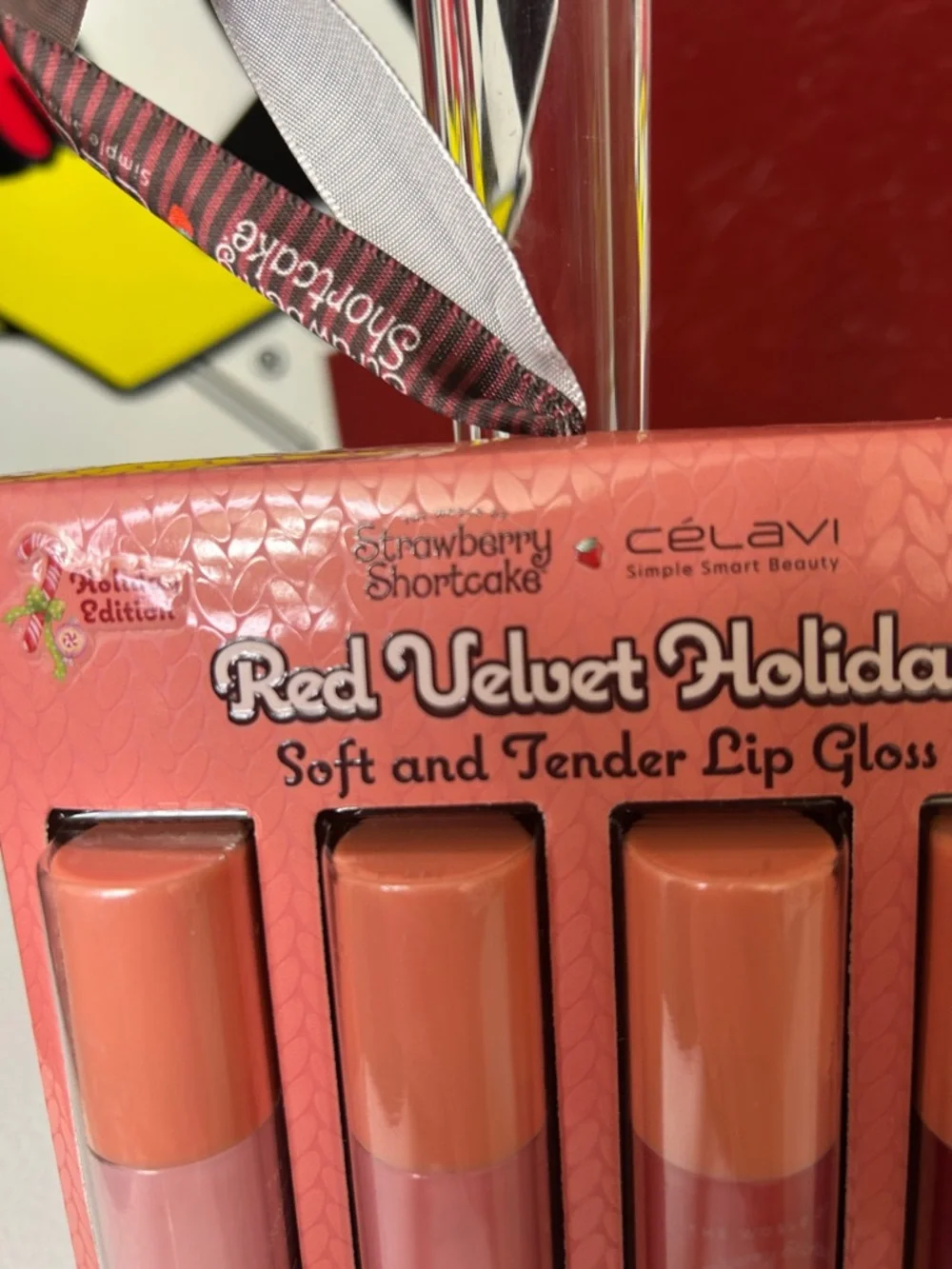 Celavi Red Velvet Holiday Soft & Tender Lip Gloss Set - Pink to Red Shades